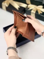 ست چرم طبیعی دو تیکه کیف پول و جاکلیدی - Image 12