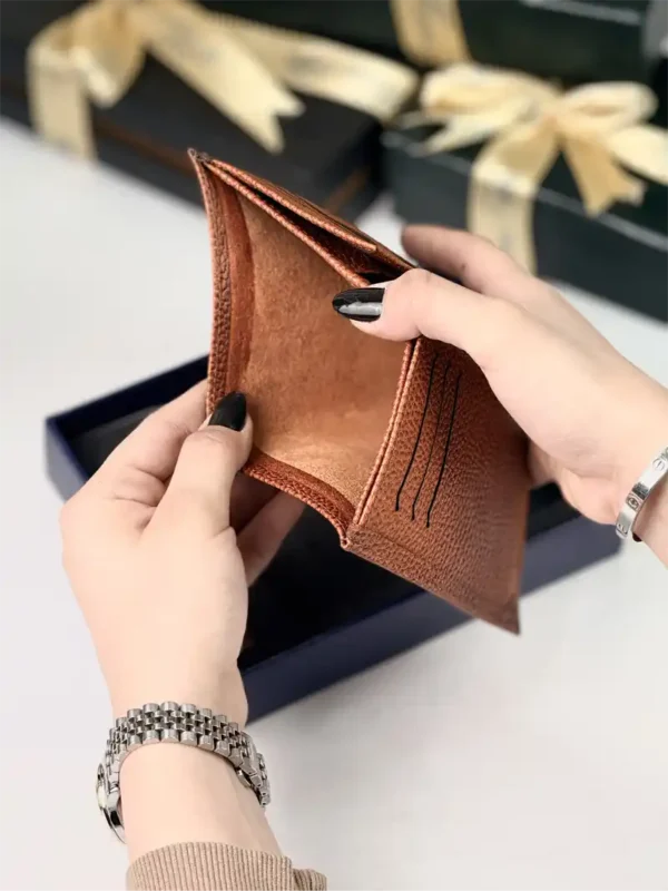 ست چرم طبیعی دو تیکه کیف پول و جاکلیدی - Image 12