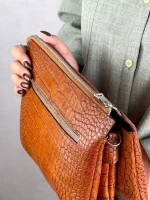 کیف چرم دوشی زنانه مدل ترانه - Image 11