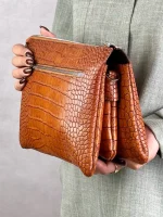 کیف چرم دوشی زنانه مدل ترانه - Image 9