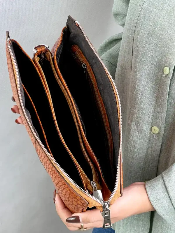 کیف چرم دوشی زنانه مدل ترانه - Image 8