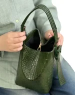 کیف زنانه چرمی شیک مدل دلاتی - Image 13