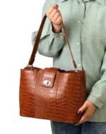 کیف زنانه بزرگ چرم مدل دلوان - Image 3