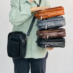 کیف اسپرت چرم راگا رنگبندی لیزارد
