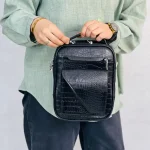 کیف اسپرت چرم راگا مشکی کرو