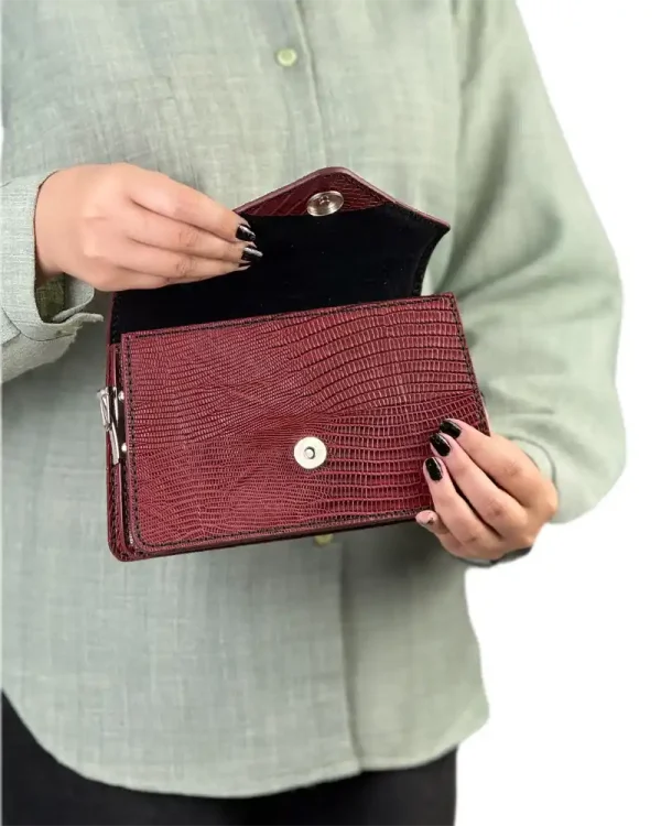 کیف زنانه کوچک چرم طبیعی مدل نیور - Image 11