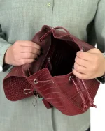 کوله پشتی چرم مدل گلسا - Image 6