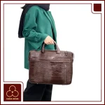 کیف اداری سولماز قهوه ای لیزارد