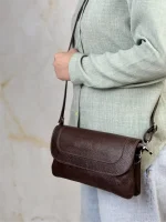کیف دوشی چرم زنانه مدل طوبی - Image 8