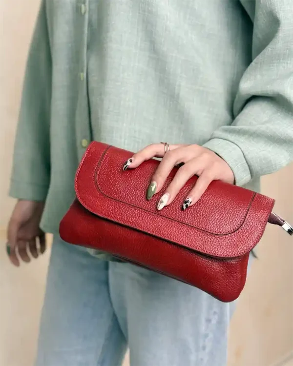 کیف دوشی چرم زنانه مدل طوبی - Image 7