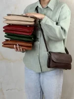 کیف دوشی چرم زنانه مدل طوبی