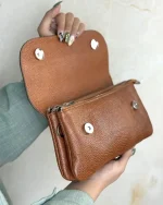 کیف دوشی چرم زنانه مدل طوبی - Image 10