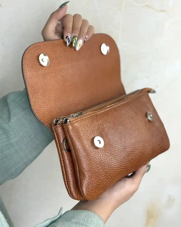 کیف دوشی چرم زنانه مدل طوبی - Image 10