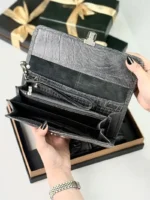 ست چرم دو تیکه کیف دسته چک و کمربند - Image 8