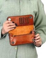 کیف کوچک دوشی زنانه چرم مدل المیرا - Image 9