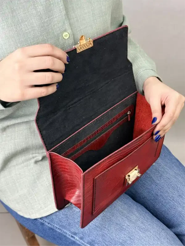 کیف چرمی زنانه مدل ملانی بزرگ - Image 9