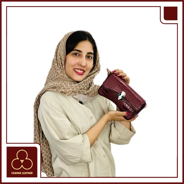 کیف مجلسی چرم زنانه جورجیا زرشکی