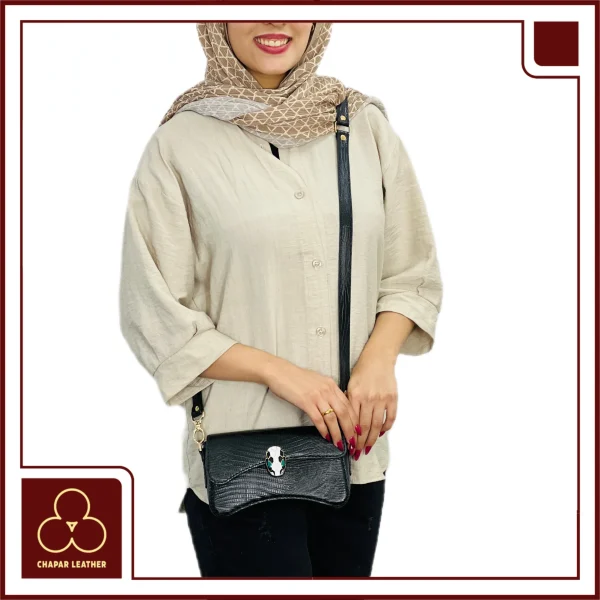 کیف مجلسی چرم زنانه جورجیا مشکی