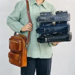 کیف چرم اسپرت دانشگاهی مدل الکس