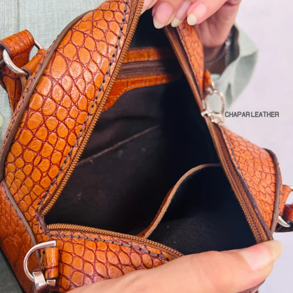 کیف چرم زنانه دستی دوشی مدل ژینوس - Image 9