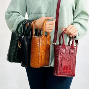 کیف چرم کوچک زنانه مدل دنیز کاور