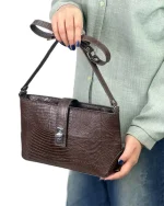 کیف چرم زنانه دوشی مدل فیونا - Image 8