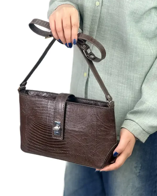 کیف چرم زنانه دوشی مدل فیونا - Image 8