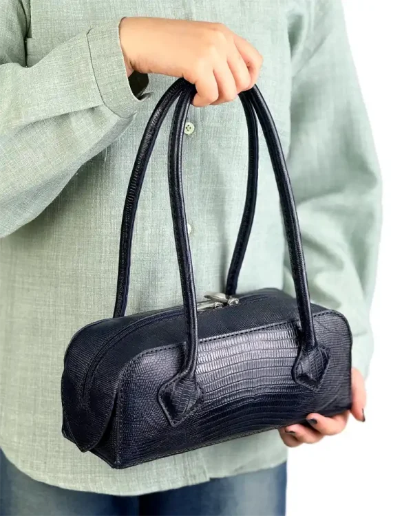 کیف چرم طبیعی مجلسی دستی زنانه مدل سیمین - Image 7