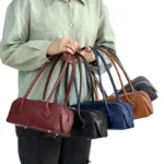 کیف چرم طبیعی مجلسی دستی زنانه مدل سیمین