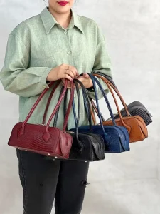 کیف زنانه مجلسی چرم طبیعی مدل سیمین کاور اصلی