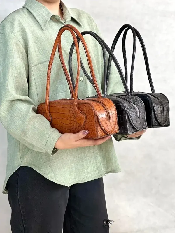 کیف زنانه مجلسی چرم طبیعی مدل سیمین رنگبندی