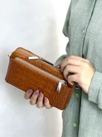 کیف اسپرت دوشی و دستی چرم طبیعی مدل طهماسب - Image 13