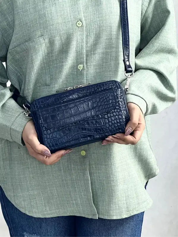 کیف اسپرت دوشی و دستی چرم طبیعی مدل طهماسب - Image 4