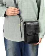 کیف اسپرت چرم طبیعی کوچک مدل کارلوس