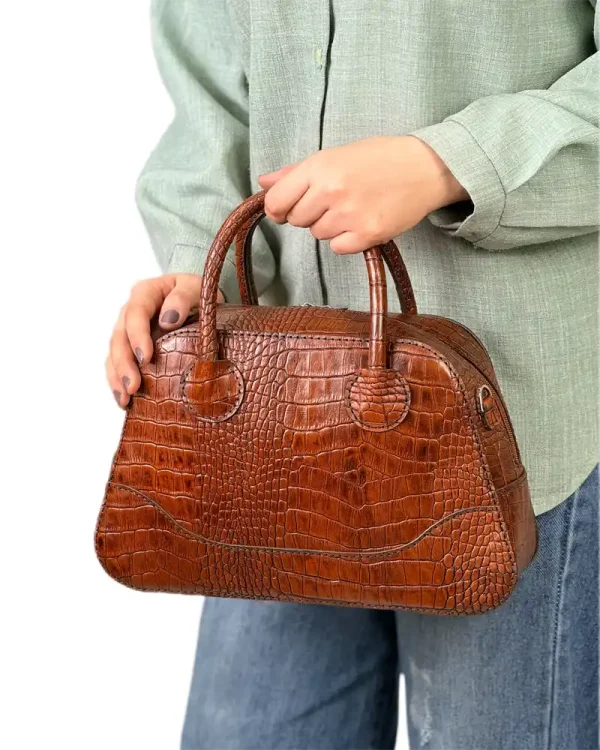 کیف چرم زنانه دستی مدل کاملیا - Image 6