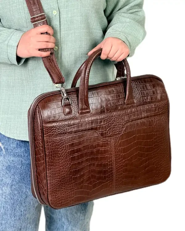 کیف اداری چرم گاوی طبیعی مدل سوزان - Image 3