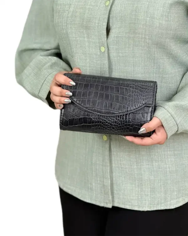 کیف زنانه چرم دوکاره دوشی و دستی مدل لیونا بزرگ - Image 6