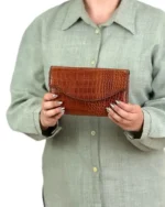 کیف زنانه چرم دوکاره دوشی و دستی مدل لیونا بزرگ - Image 7