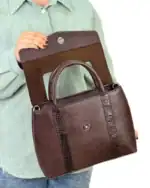 کیف زنانه چرم طبیعی دستی  و دوشی مدل ویکتوریا - Image 6