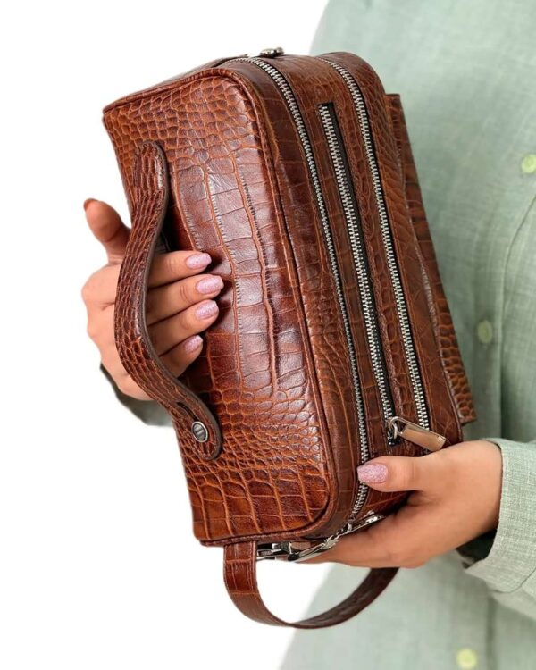 شوزبگ دستی و دوشی چرم طبیعی مدل باریس - تصویر 5